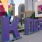 a large colorful sculpture in a city