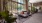 Lobby with chair overlooking a window