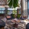 Wicker chair and coffee table  at a window