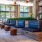 Lobby with bench searing and ottomans