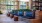 Lobby with bench searing and ottomans