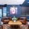Seating with art on the wall