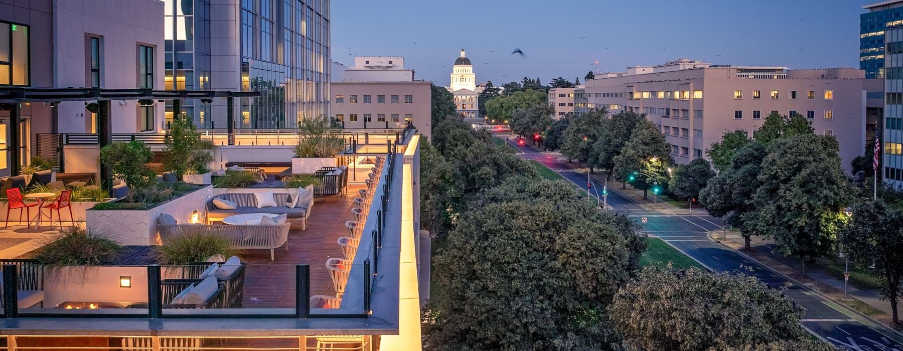 City scape from the rooftop Lounge 